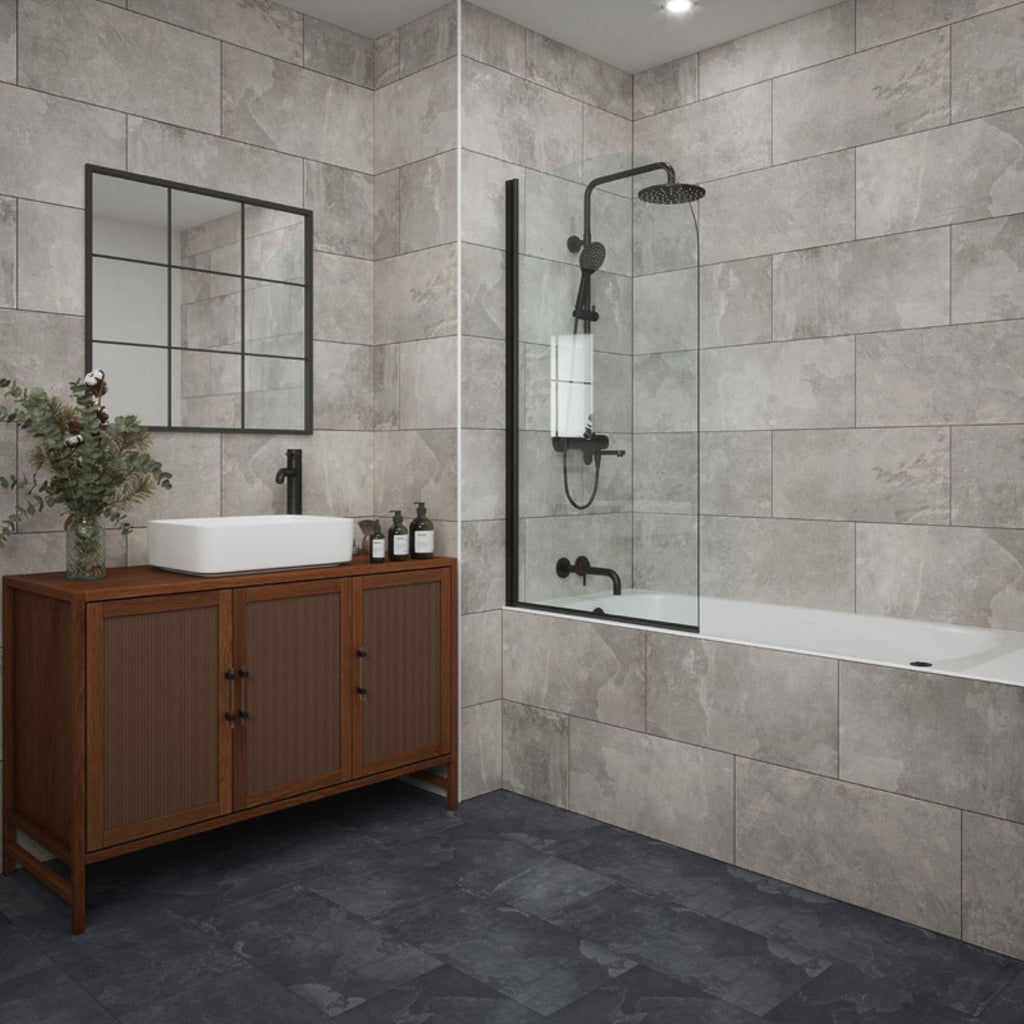 Verona Letwell Grey Glazed Matt Porcelain W&F 308x615mm Pk/7