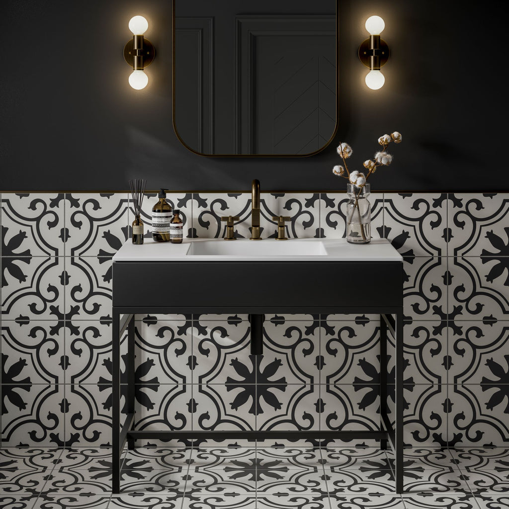 Verona Georgia Patterned Glazed Ceramic Tile 250 x 250mm Pack of 16