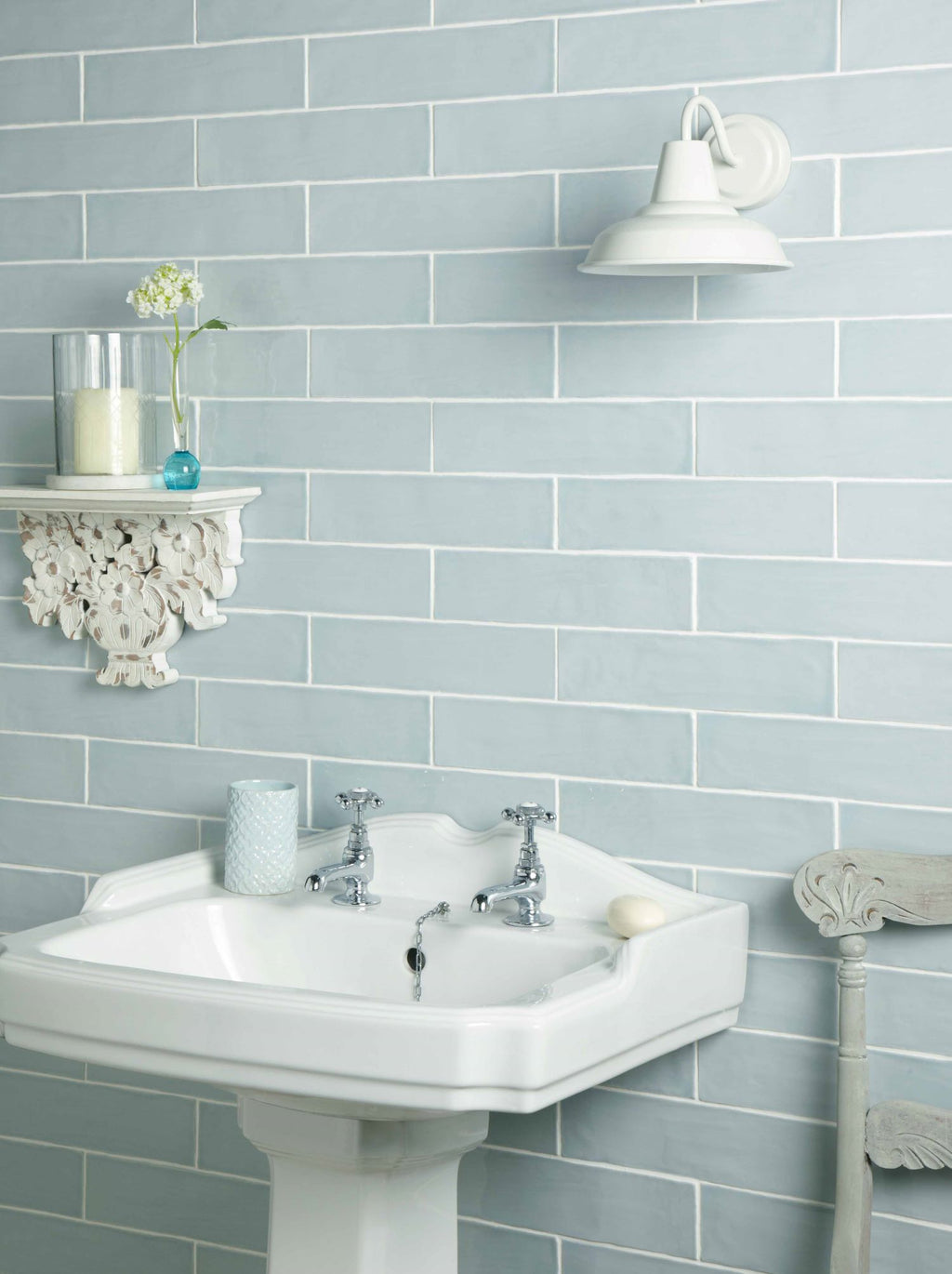 Verona Cottage Duck Egg Ceramic Wall 75x300mm Pk/20