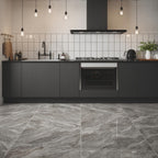 Verona Ava Grey Polished Glazed Porcelain Wall & Floor Tile 600x600mm Pk/3