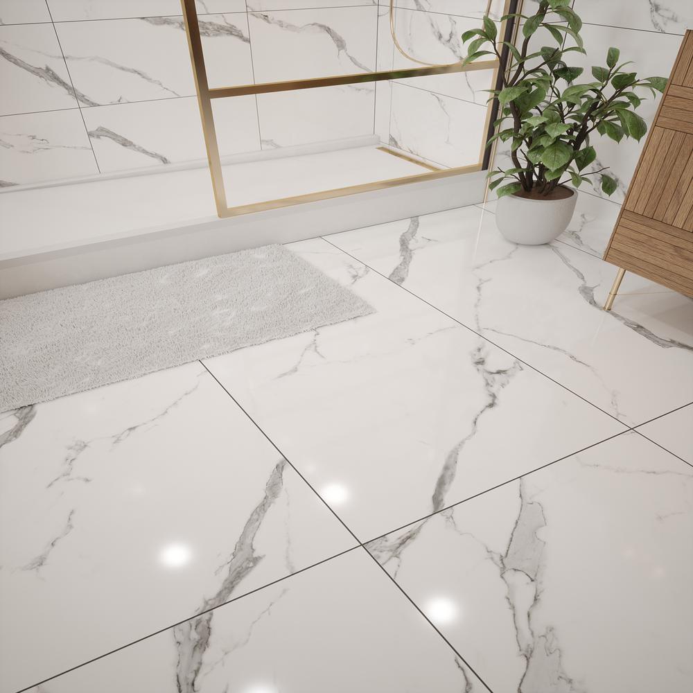 Verona Humber Marble Polished Glazed Porcelain Wall & Floor Tile 600x1200mm Pk/2