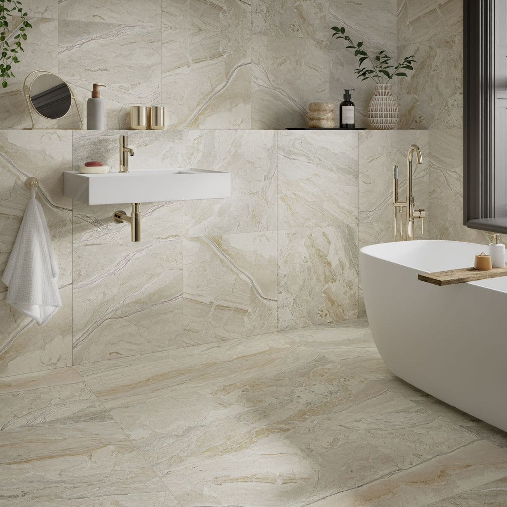 Verona Elmet Natural Wall & Floor Tile 600x600mm Pk/3