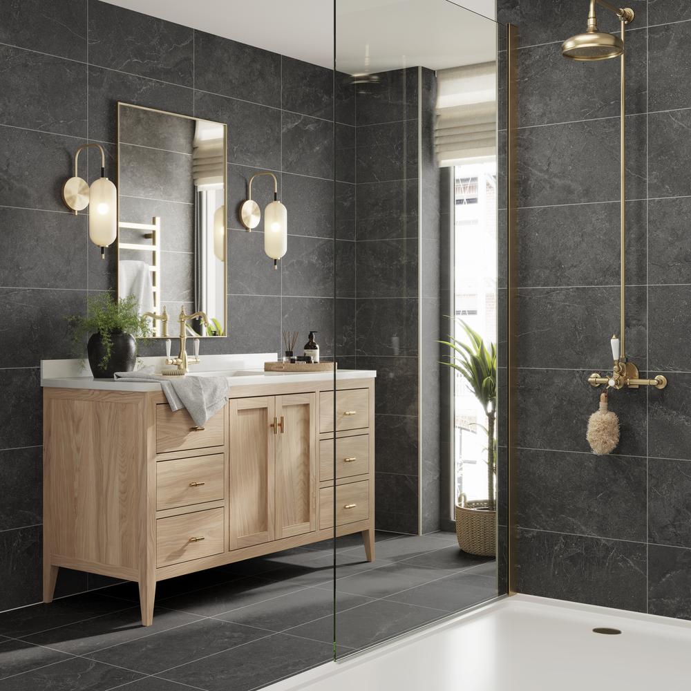 Verona Leyburn Anthracite Matt Porcelain W&F 300x600mm Pk/7