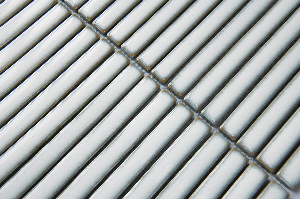 Verona Linear White Gloss Porcelain Mosaic 15x145mm Pk/10