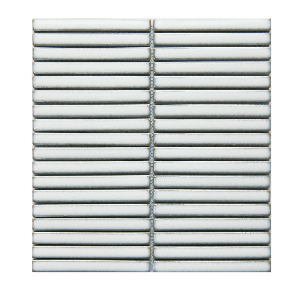 Verona Linear White Gloss Porcelain Mosaic 15x145mm Pk/10