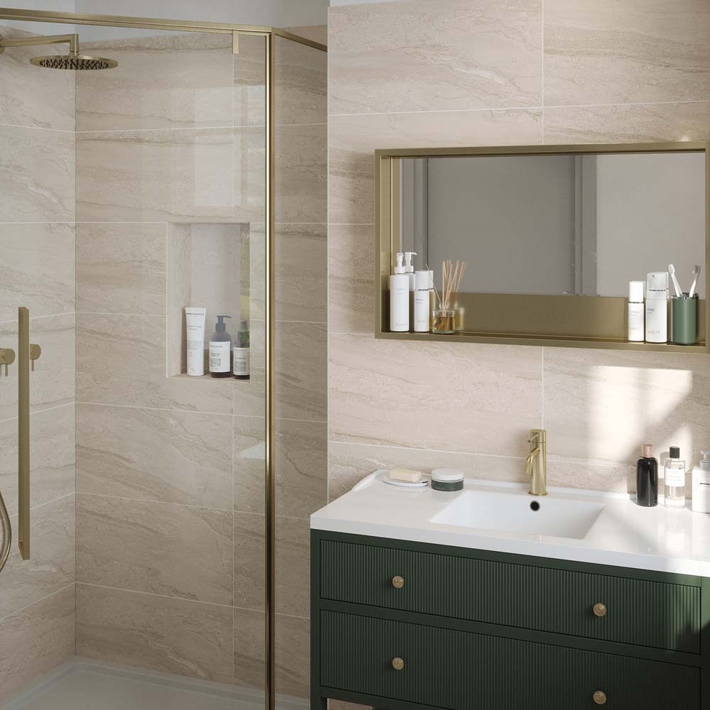 Verona Ledston Beige Matt Wall Ceramic 300x600mm Pk/8