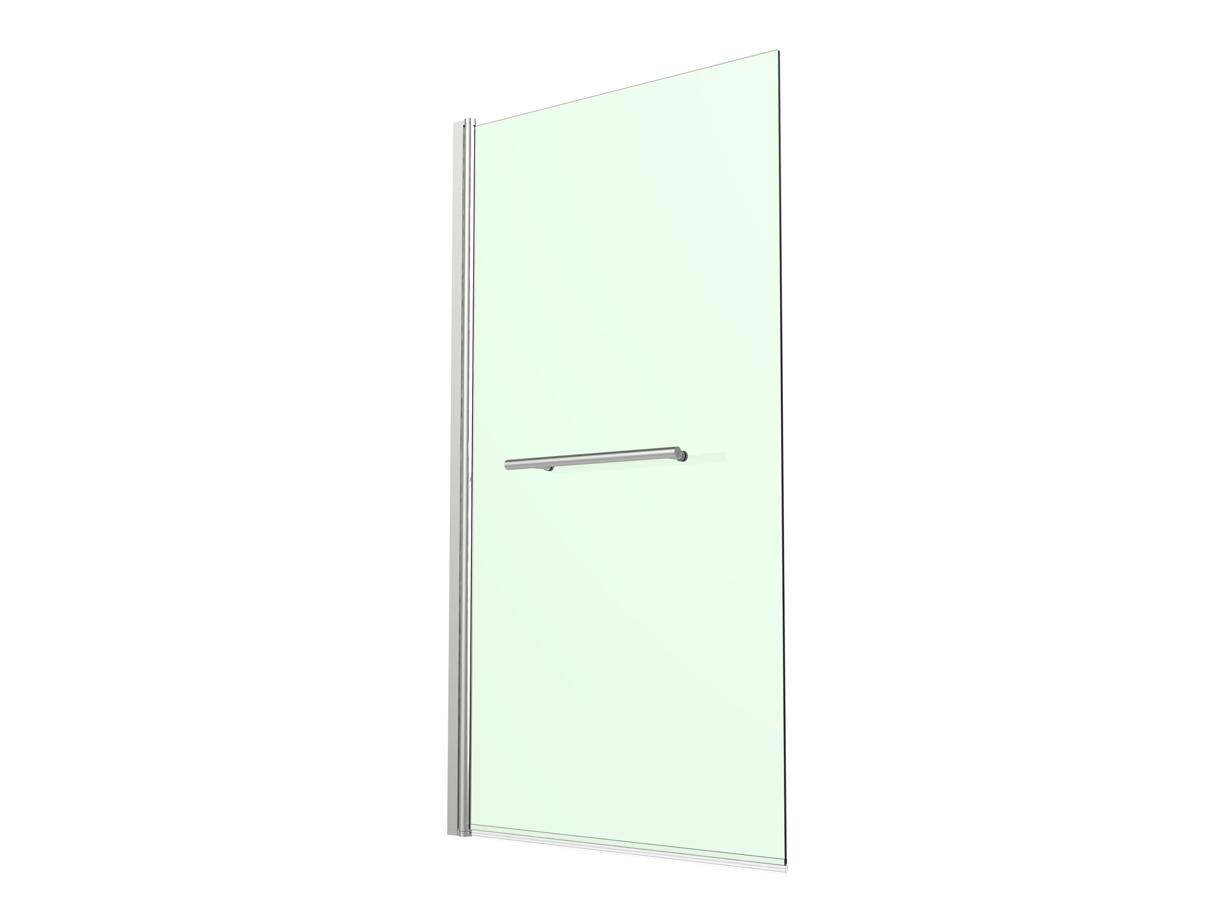 iflo Chrome Hinged Bath Screen with Towel Rail - 1400x780mm - 20mm Adjustment-  6mm Glass - Chrome