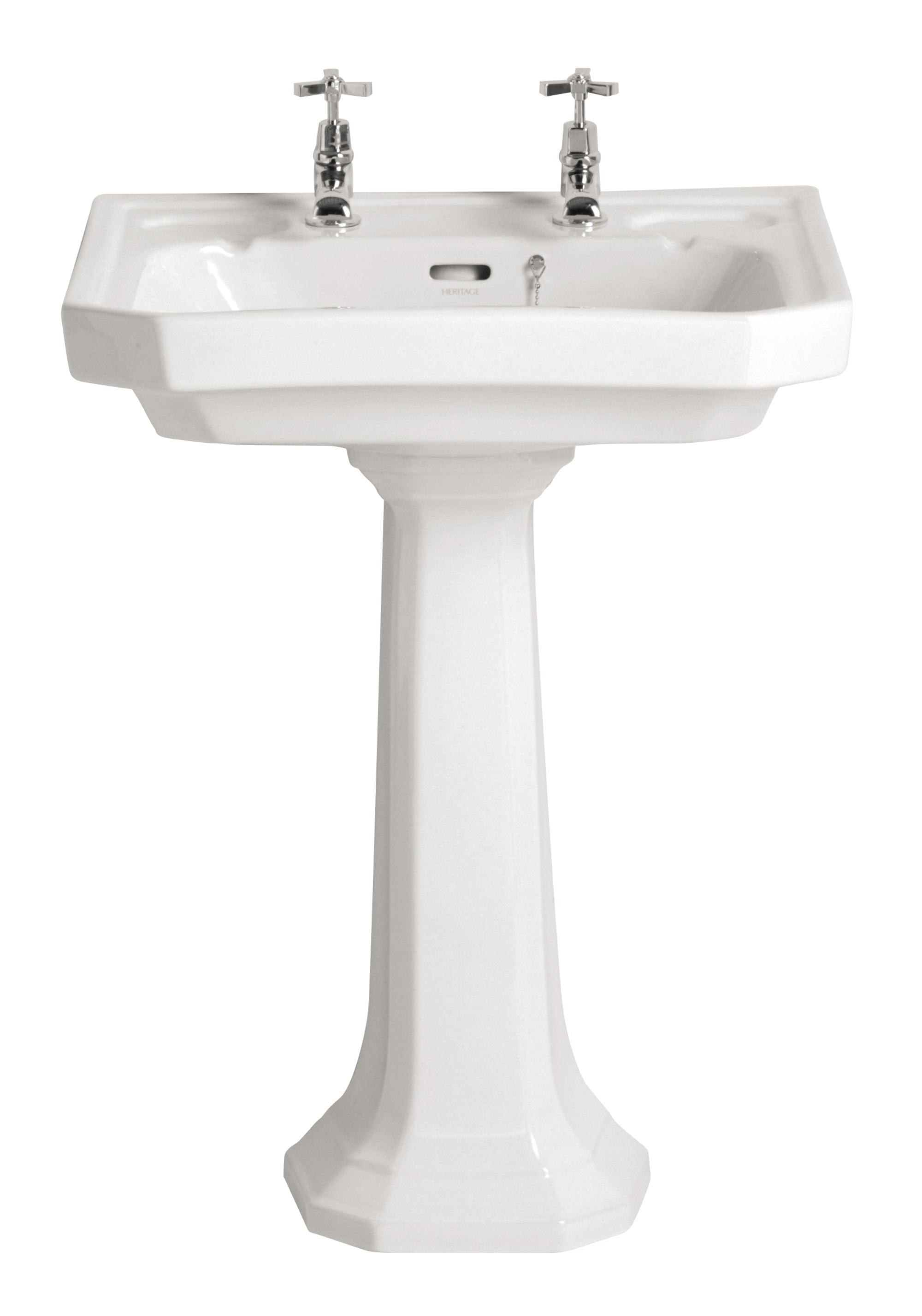 Heritage Granley Deco Standard Basin 2 Tap Hole