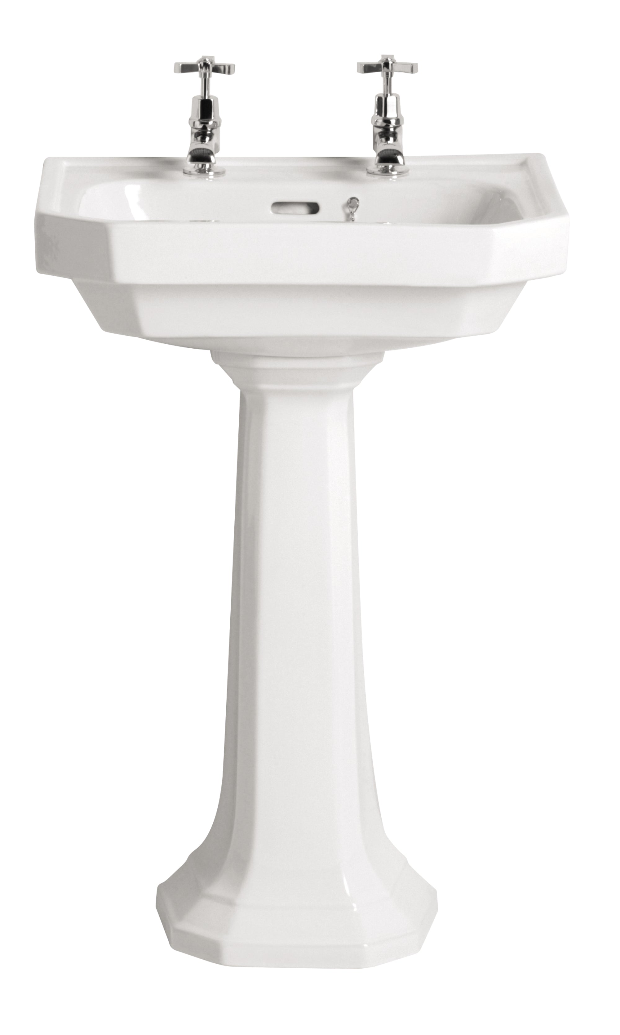 Heritage Granley Deco Medium Basin 2 Tap Hole