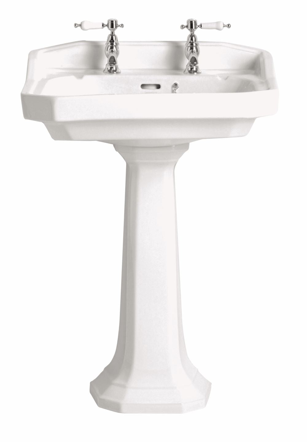Heritage Granley Standard 610mm Basin 2 Tap Hole White