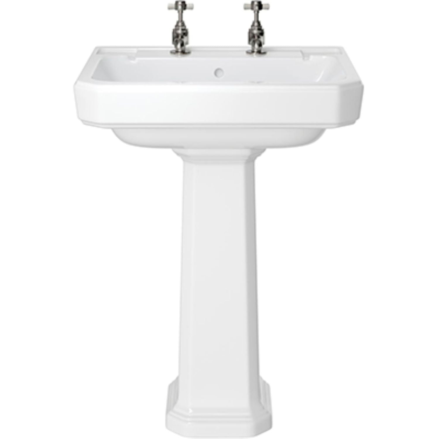 Heritage Hatton 630mm 2 Taphole Basin White
