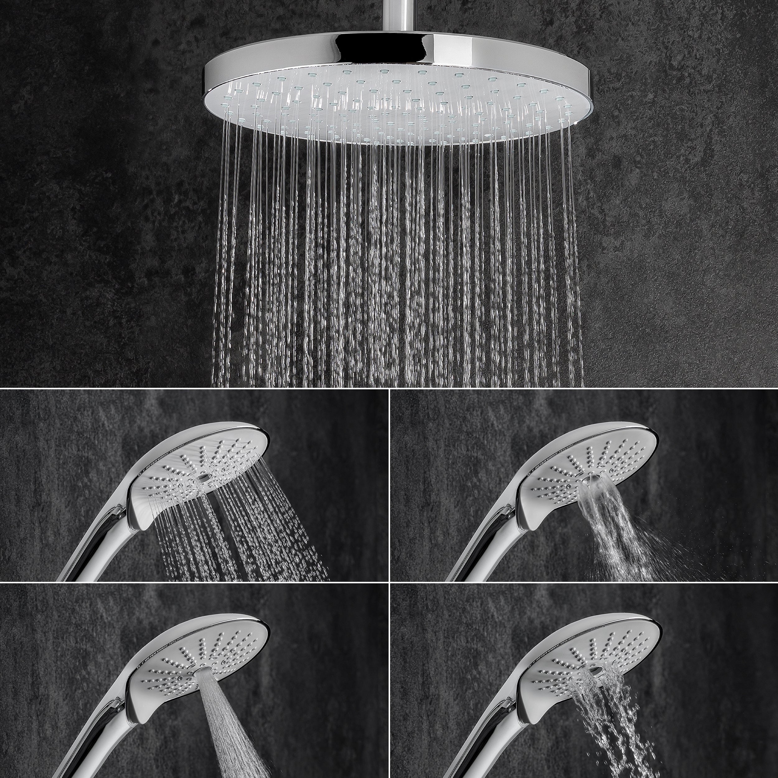 Mira Mode Ceiling Fed Dual Shower 1.1980.008