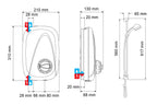 Mira Vigour Thermostatic Power Shower White and Chrome 1.1532.353.