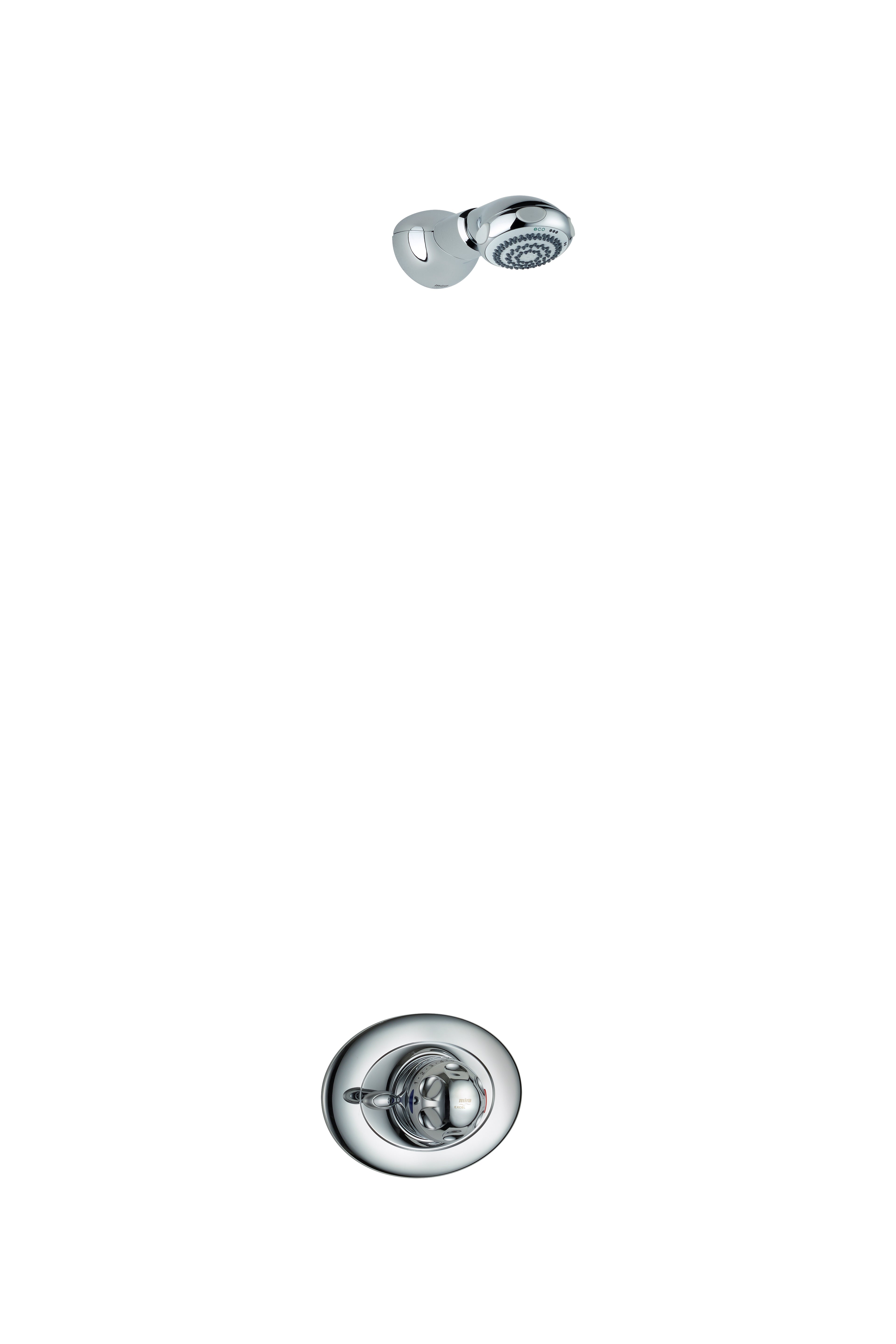 Mira Showers Excel Thermostatic Mixer Shower Built in Rigid Chrome 1.1518.307.