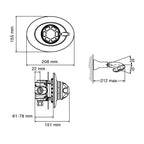 Mira Showers Excel Thermostatic Mixer Shower Built in Rigid Chrome 1.1518.307.