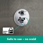 hansgrohe Ecostat S Thermostat for concealed installation for 2 functions Chrome