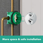 hansgrohe Ecostat S Thermostat for concealed installation for 2 functions Chrome