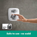 Hansgrohe Ecostat E Thermostatic Shower for concealed installation for 2 functions Chrome 15708000.