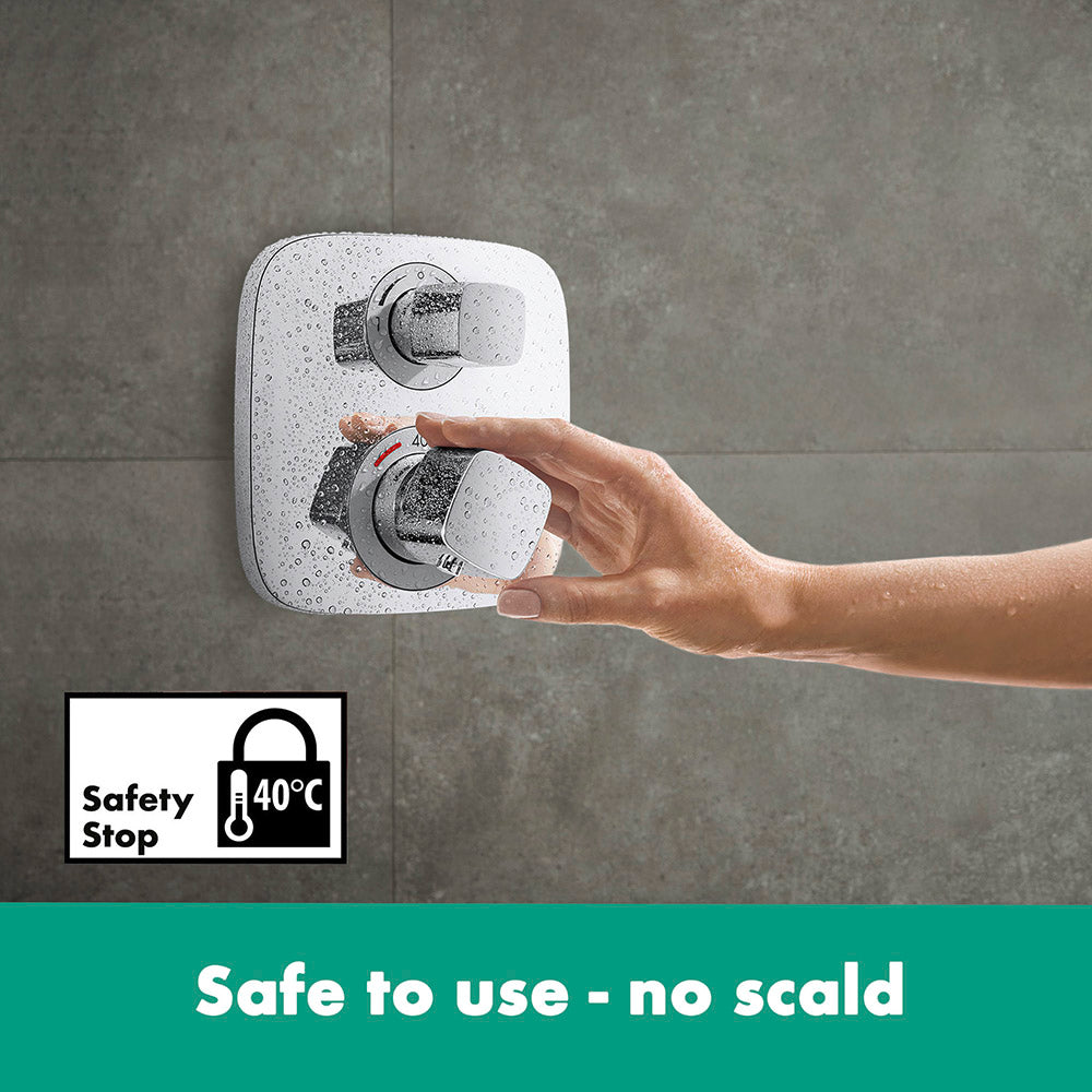 Hansgrohe Ecostat E Thermostatic Shower for concealed installation for 2 functions Chrome 15708000.