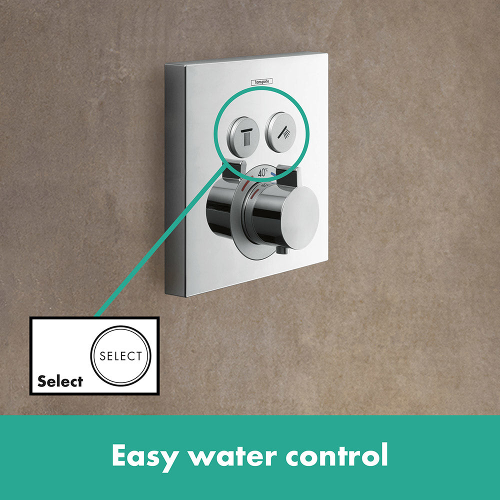 hansgrohe ShowerSelect Thermostat for concealed installation for 2 functions Chrome