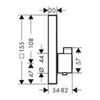hansgrohe ShowerSelect Thermostat for concealed installation for 2 functions Chrome