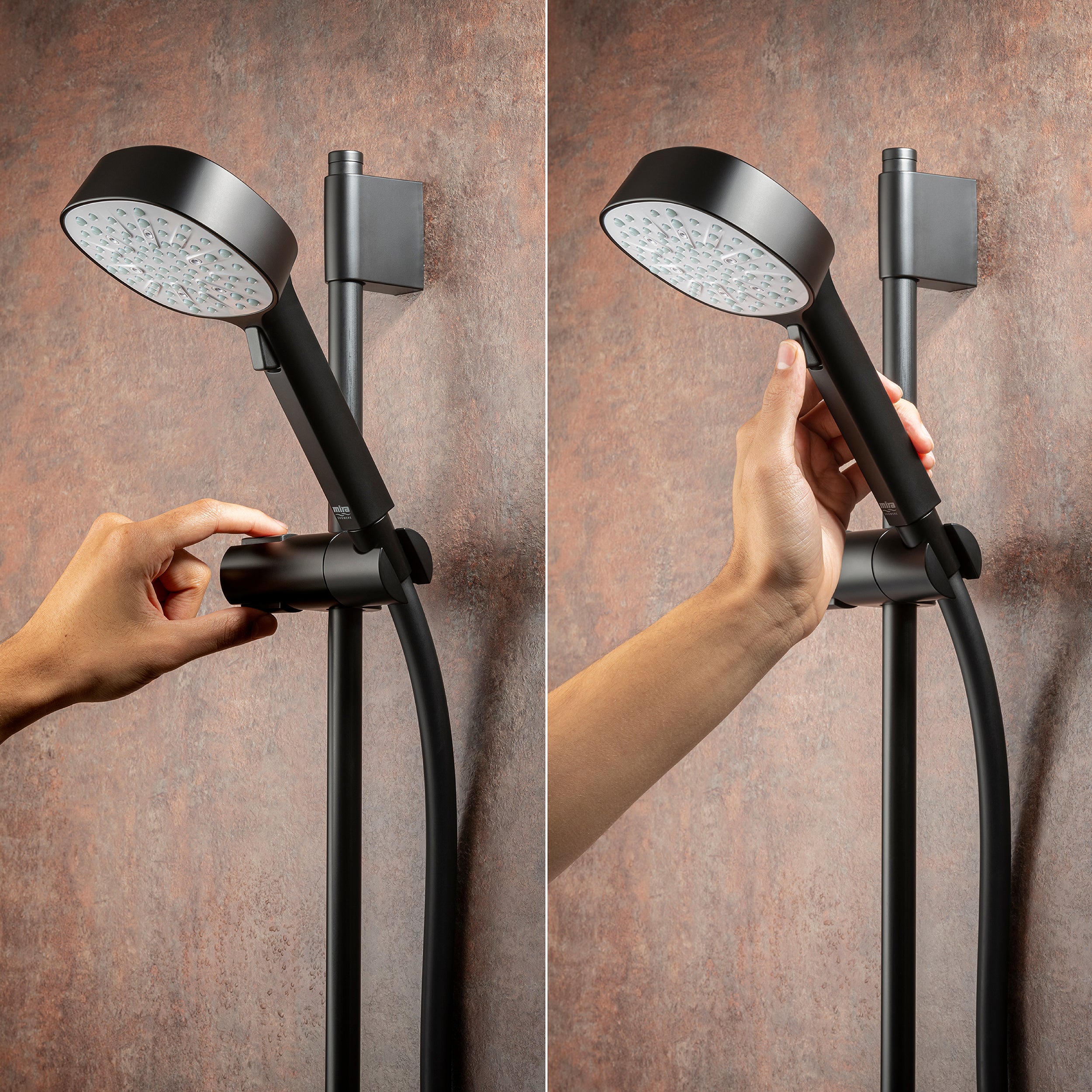 MIRA EVOCO TRIPLE OUTLET Bl W/ HYDROGLO 1.1967.010