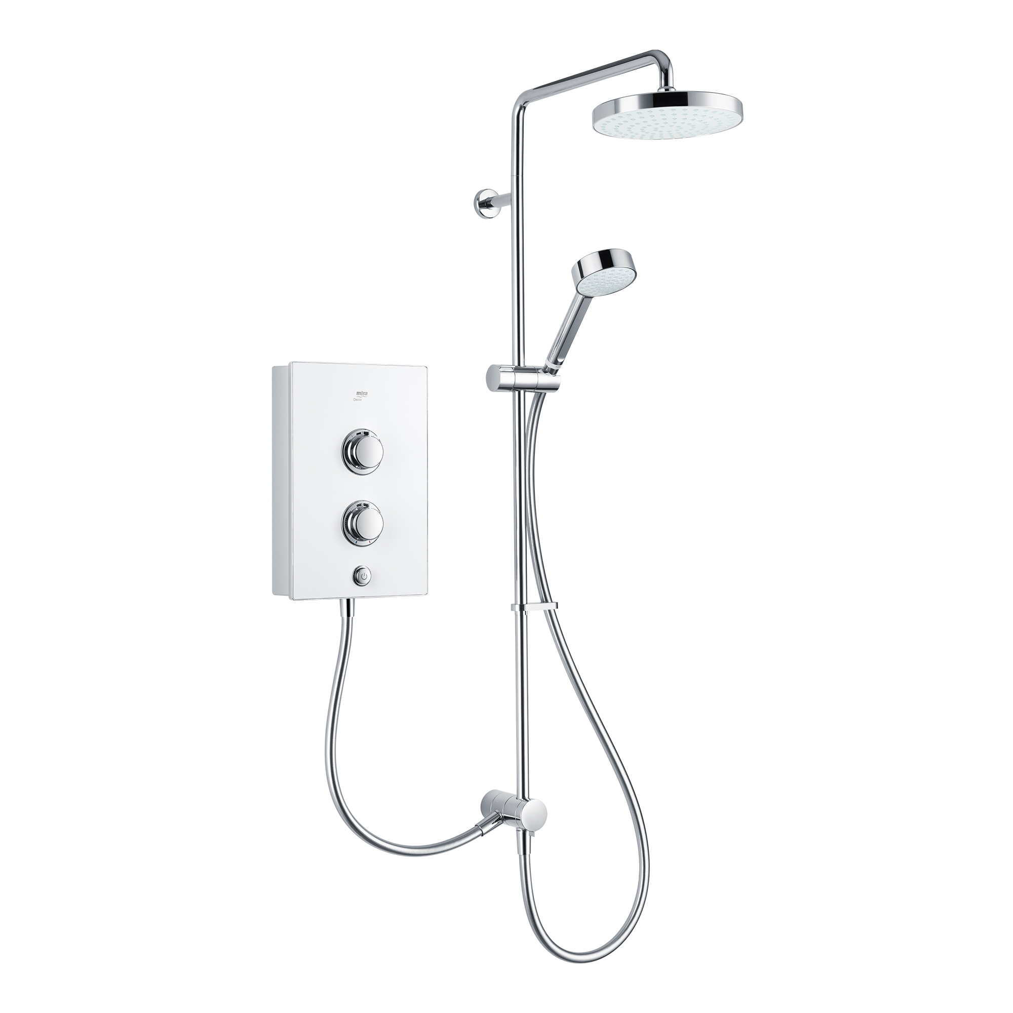 Mira Decor Dual Outlet Electric Shower 10.8kW White 1.1894.009.