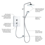 Mira Decor Dual Outlet Electric Shower 10.8kW White 1.1894.009.