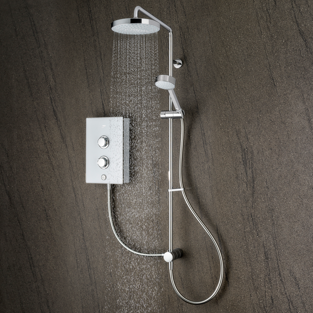 Mira Decor Dual Outlet Electric Shower 10.8kW White 1.1894.009.