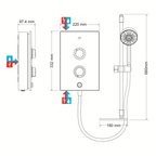 MIRA Decor Single Outlet Electric Shower 8.5KW White 1.1894.007.