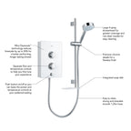 MIRA Decor Single Outlet Electric Shower 8.5KW White 1.1894.007.
