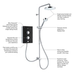 Mira Decor Dual Outlet Electric Shower 10.8kW Black Onyx 1.1894.006.