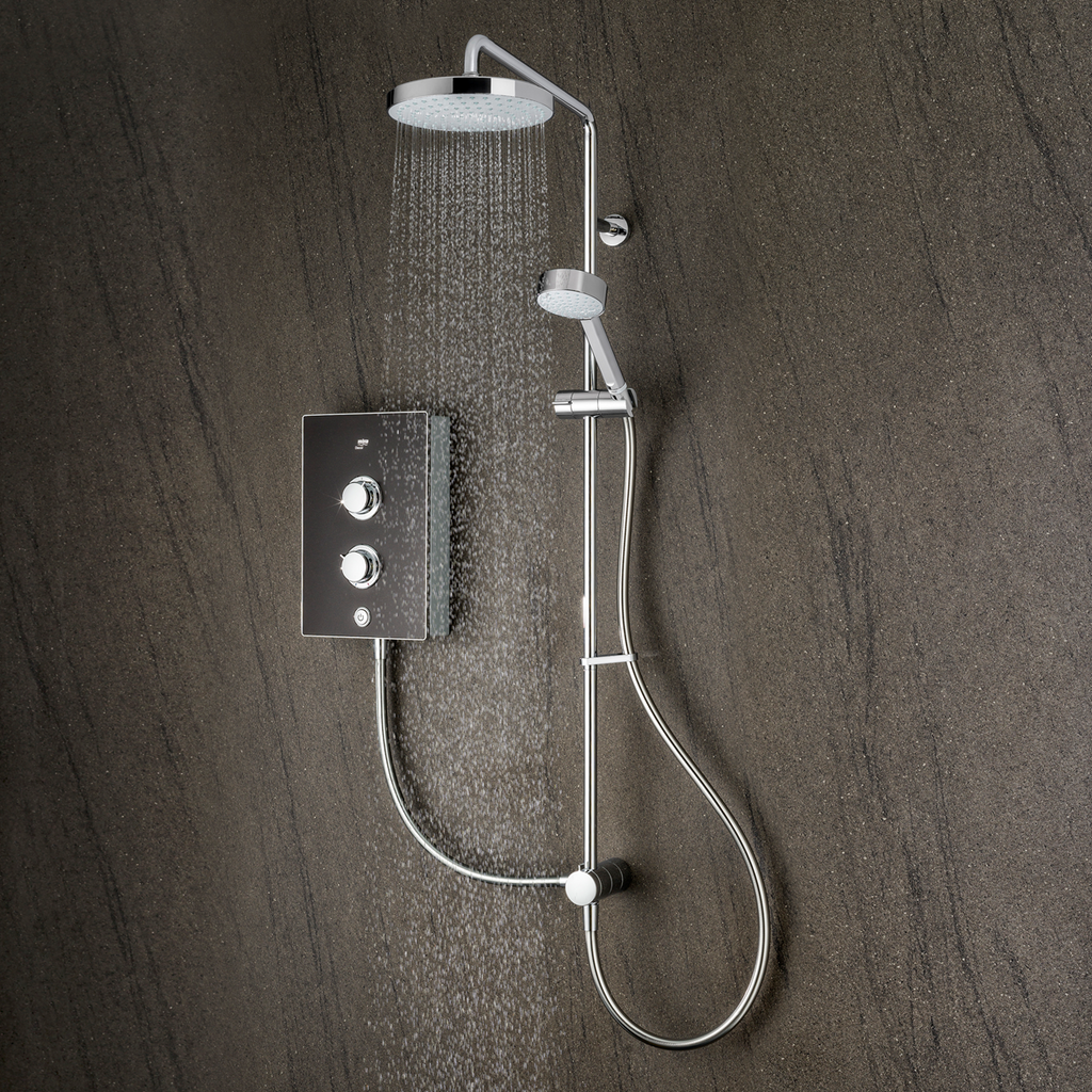 Mira Decor Dual Outlet Electric Shower 10.8kW Black Onyx 1.1894.006.