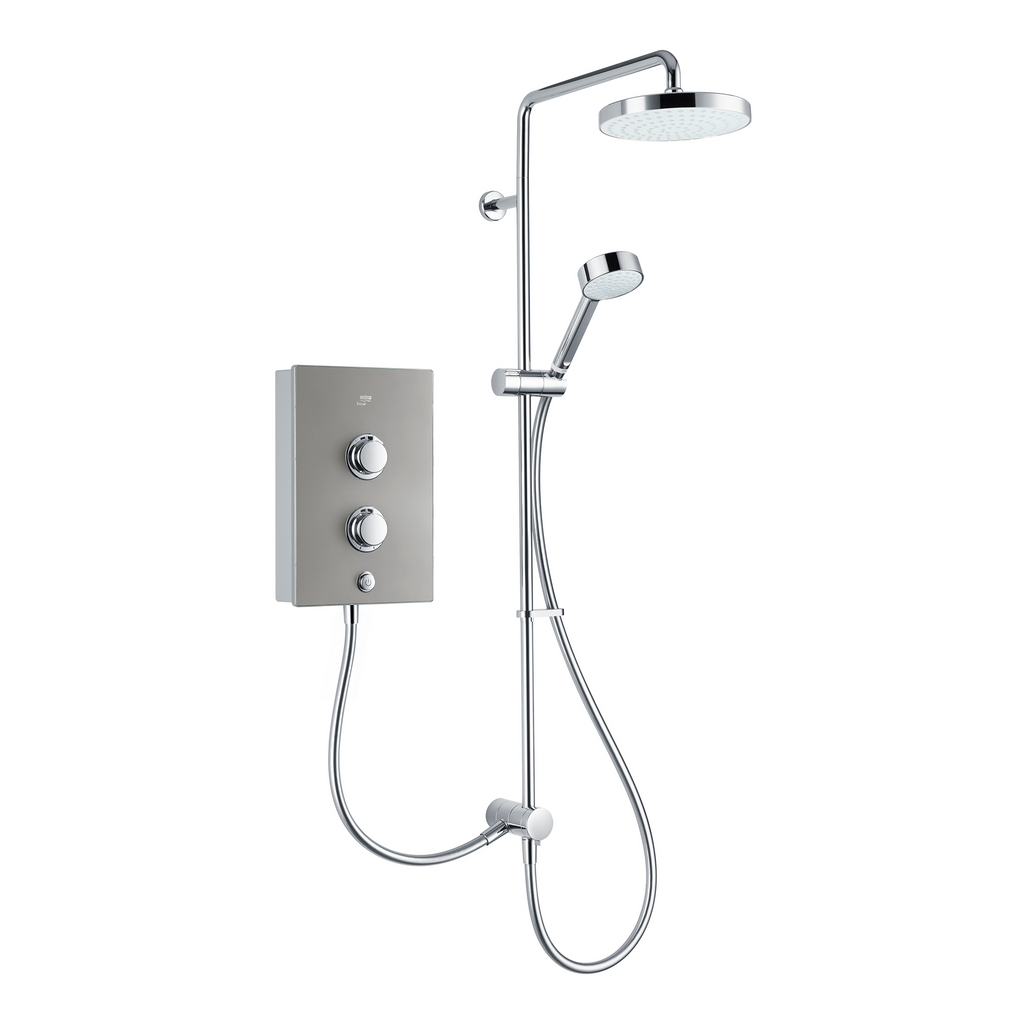 Mira Decor Dual Outlet 10.8kW Electric Shower Warm Silver 1.1894.003.