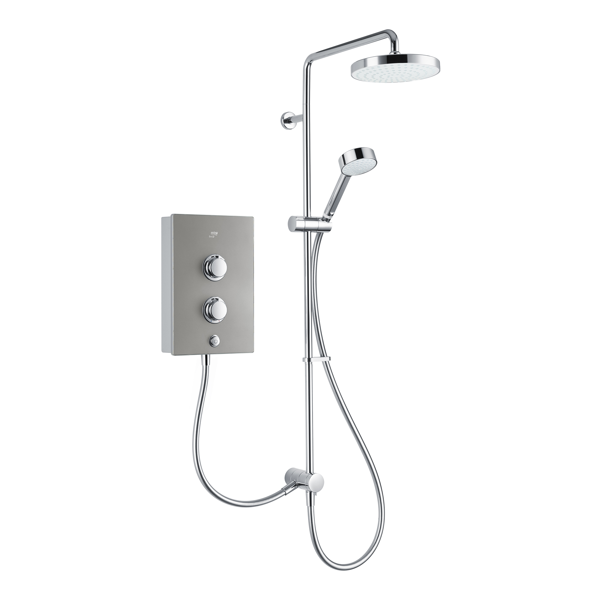 Mira Decor Dual Outlet 10.8kW Electric Shower Warm Silver 1.1894.003.