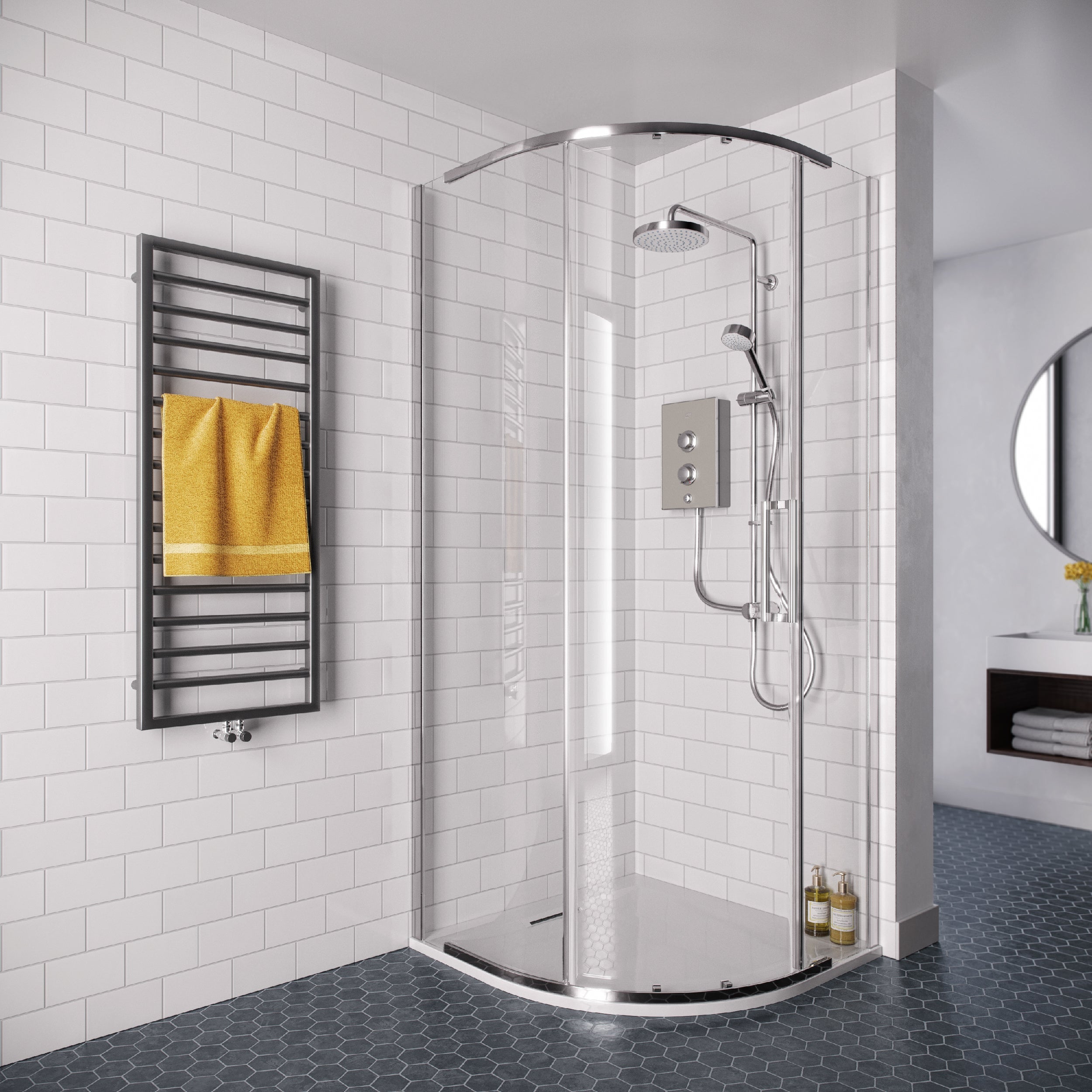 Mira Decor Dual Outlet 10.8kW Electric Shower Warm Silver 1.1894.003.