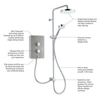 Mira Decor Dual Outlet 10.8kW Electric Shower Warm Silver 1.1894.003.