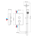 Mira Decor Dual Outlet 10.8kW Electric Shower Warm Silver 1.1894.003.