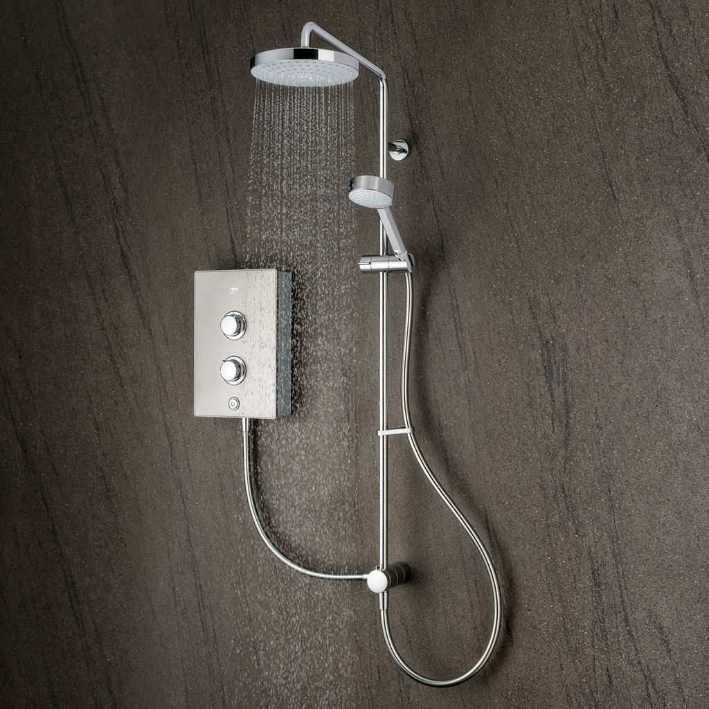Mira Decor Dual Outlet 10.8kW Electric Shower Warm Silver 1.1894.003.