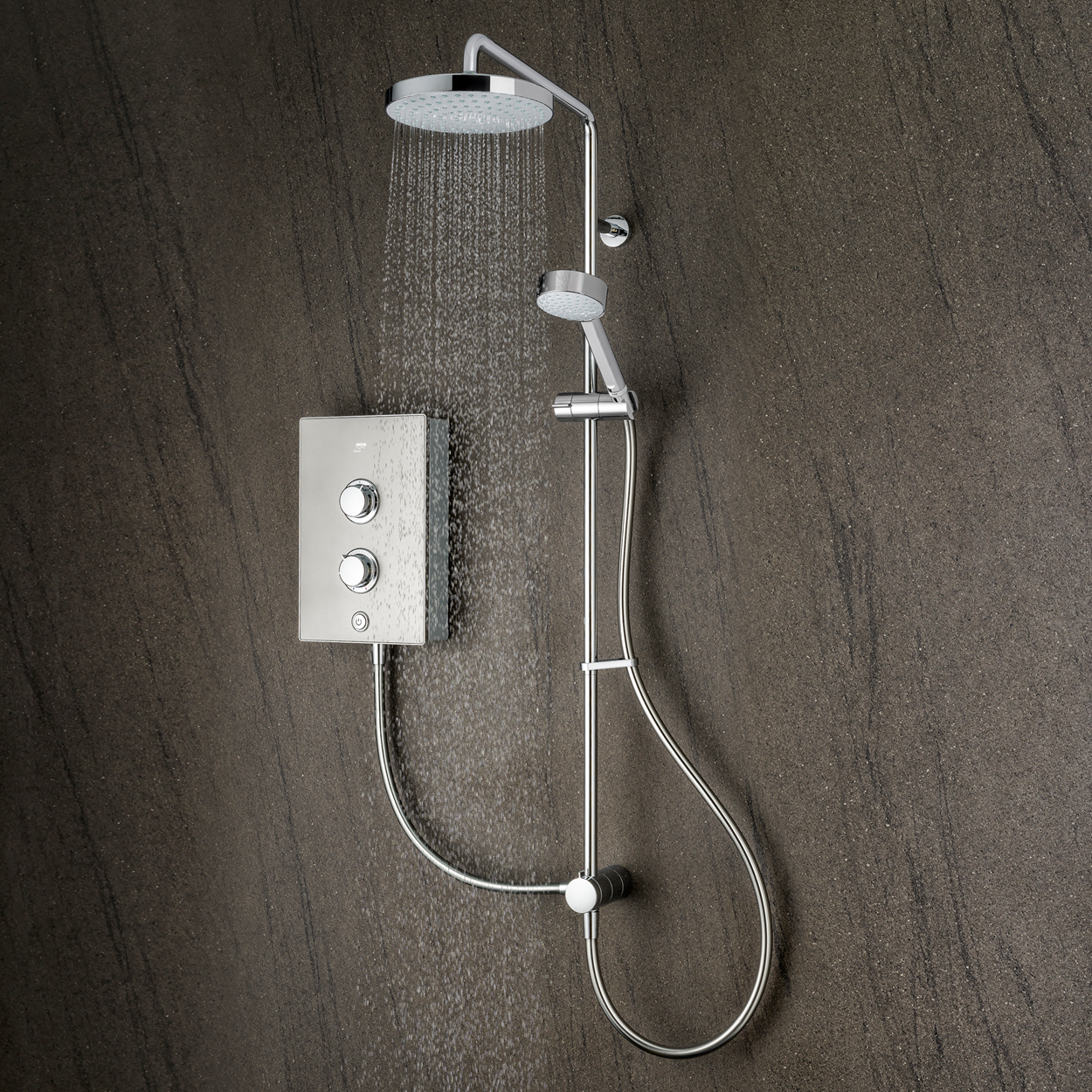 Mira Decor Dual Outlet 10.8kW Electric Shower Warm Silver 1.1894.003.