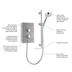 Mira Decor 8.5KW Single Outlet Electric Shower Silver 1.1894.001.