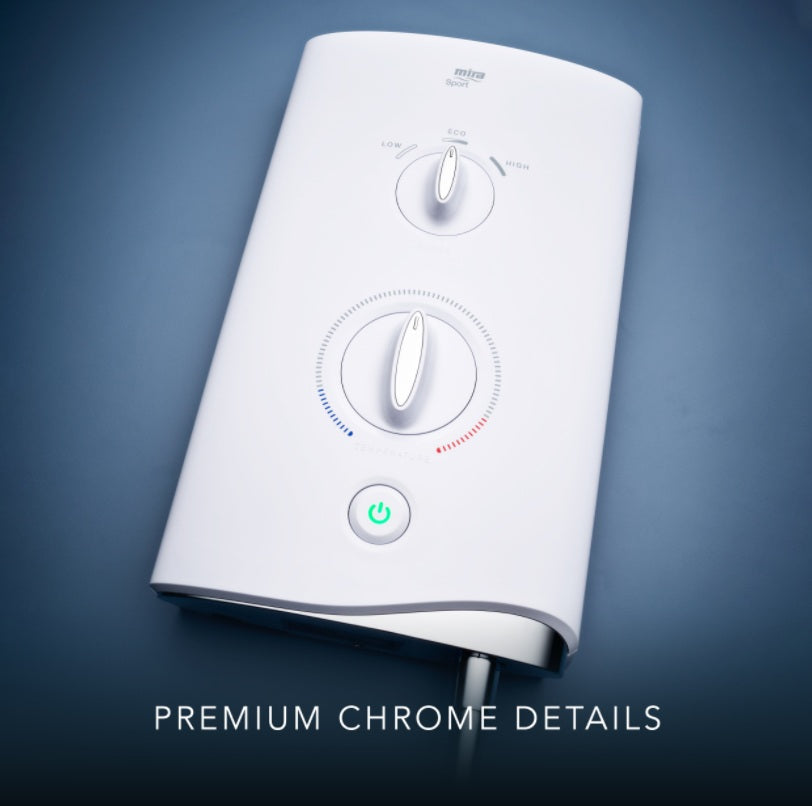 Mira Sport Dual 9.8kW Electric Shower White/Chrome (1.1746.825)