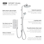 Mira Sport Dual 9.8kW Electric Shower White/Chrome (1.1746.825)