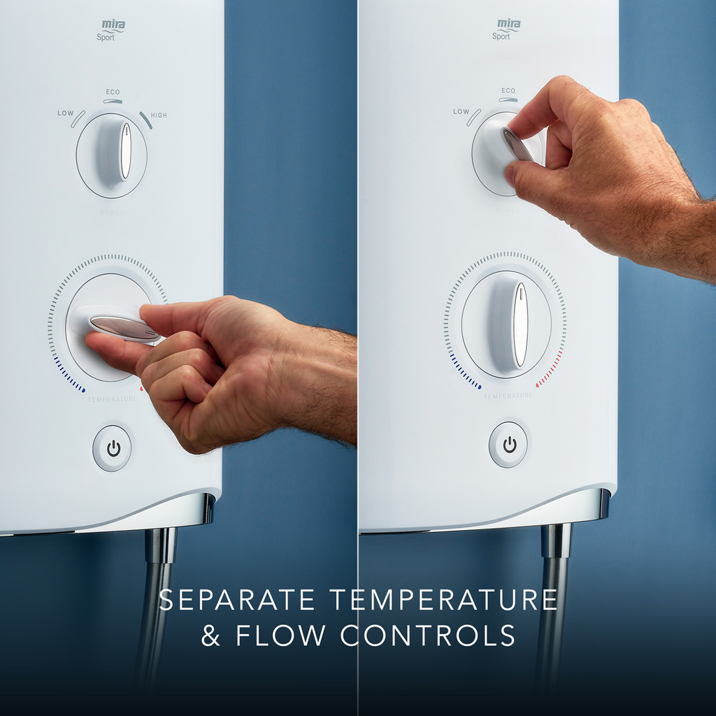 Mira Sport Dual 9kW Electric Shower White/Chrome (1.1746.824)