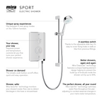 Mira Sport 10.8kW Single Outlet Electric Shower White/Chrome (1.1746.823)