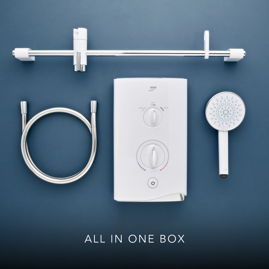 Mira Sport 7.5kW Single Outlet Electric Shower White/Chrome (1.1746.820)