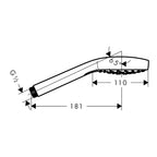Hansgrohe Croma E Hand Shower 110 1 Jet Brushed Bronze