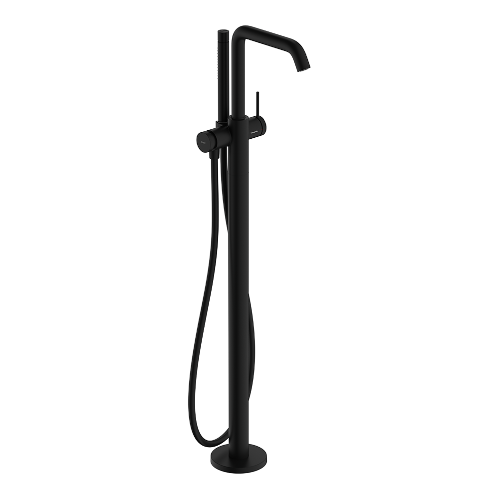 Hansgrohe Tecturis S Single Lever Bath Mixer Tap Floor-Standing Matt Black