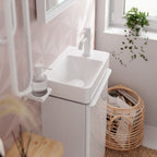 Hansgrohe Tecturis S Single Lever Basin Mixer 80 Coolstart Ecosmart+ With Pop-Up Waste Set Matt White