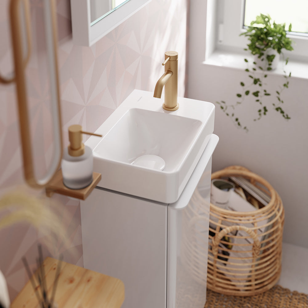 Hansgrohe Tecturis S Single Lever Basin Mixer 80 Coolstart Ecosmart+ With Pop-Up Waste Set Brushed Bronze